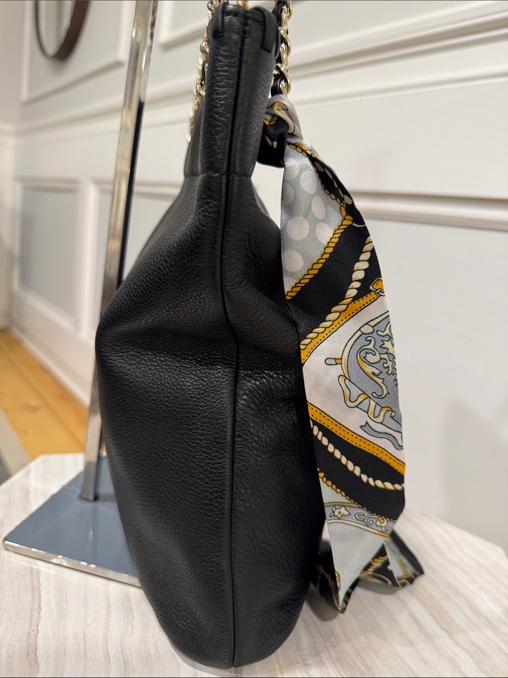 Tory Burch Bag Marion Convertible Black Leather Chain Crossbody Shoulder Bag - Picture 7 of 17